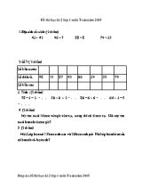 Đề thi học kì 2 lớp 1 môn Toán năm 2015